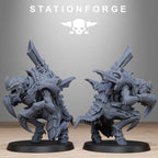 Xenarid Karnyxes from StationForge/10 Miniatures +Gratis Bases