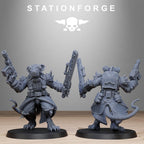 Corrupted Guard Raticus from StationForge/10 Miniatures +Gratis Bases