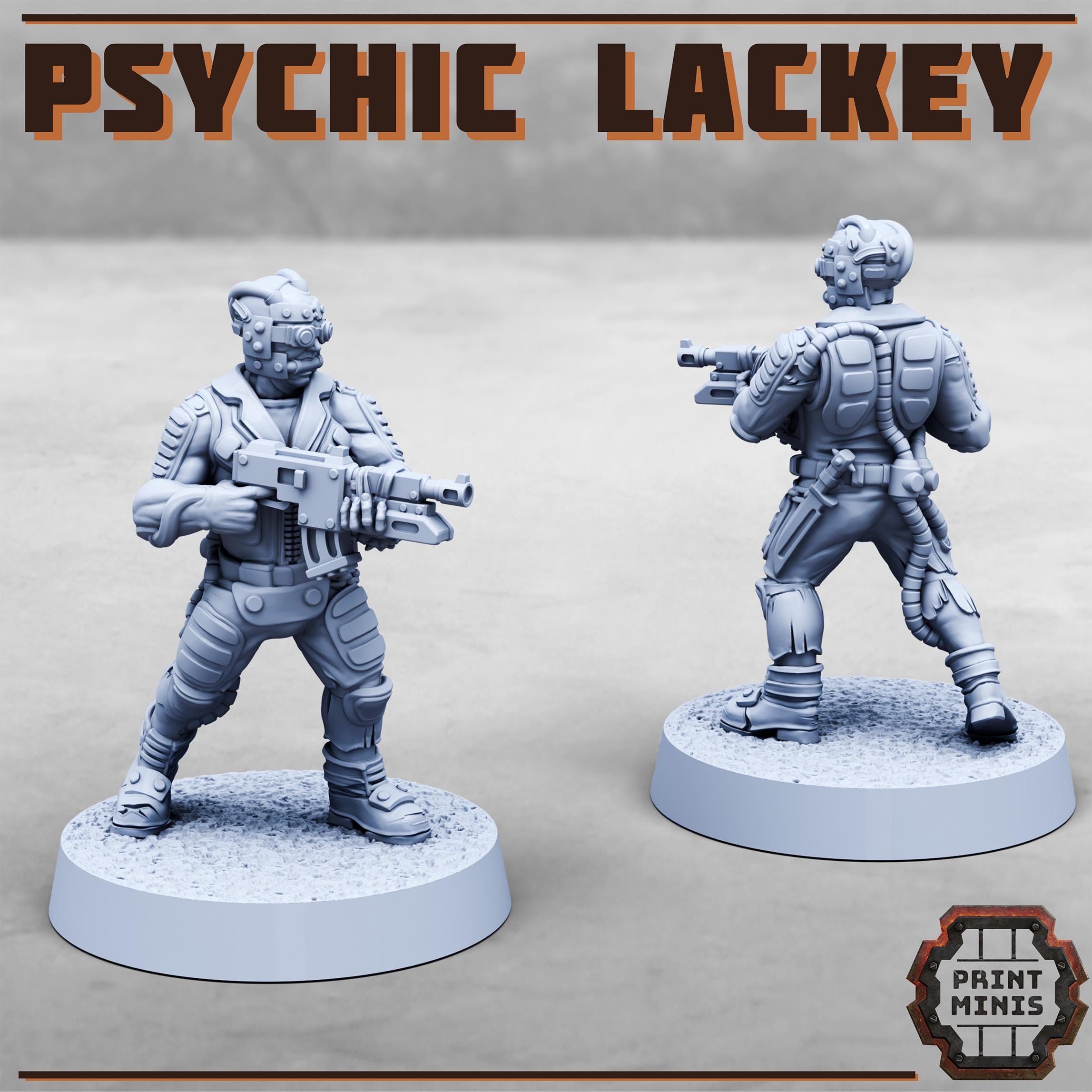 Psychic Lackey from PrintMinis/ Wargame, Tabletop Miniatur+ Base