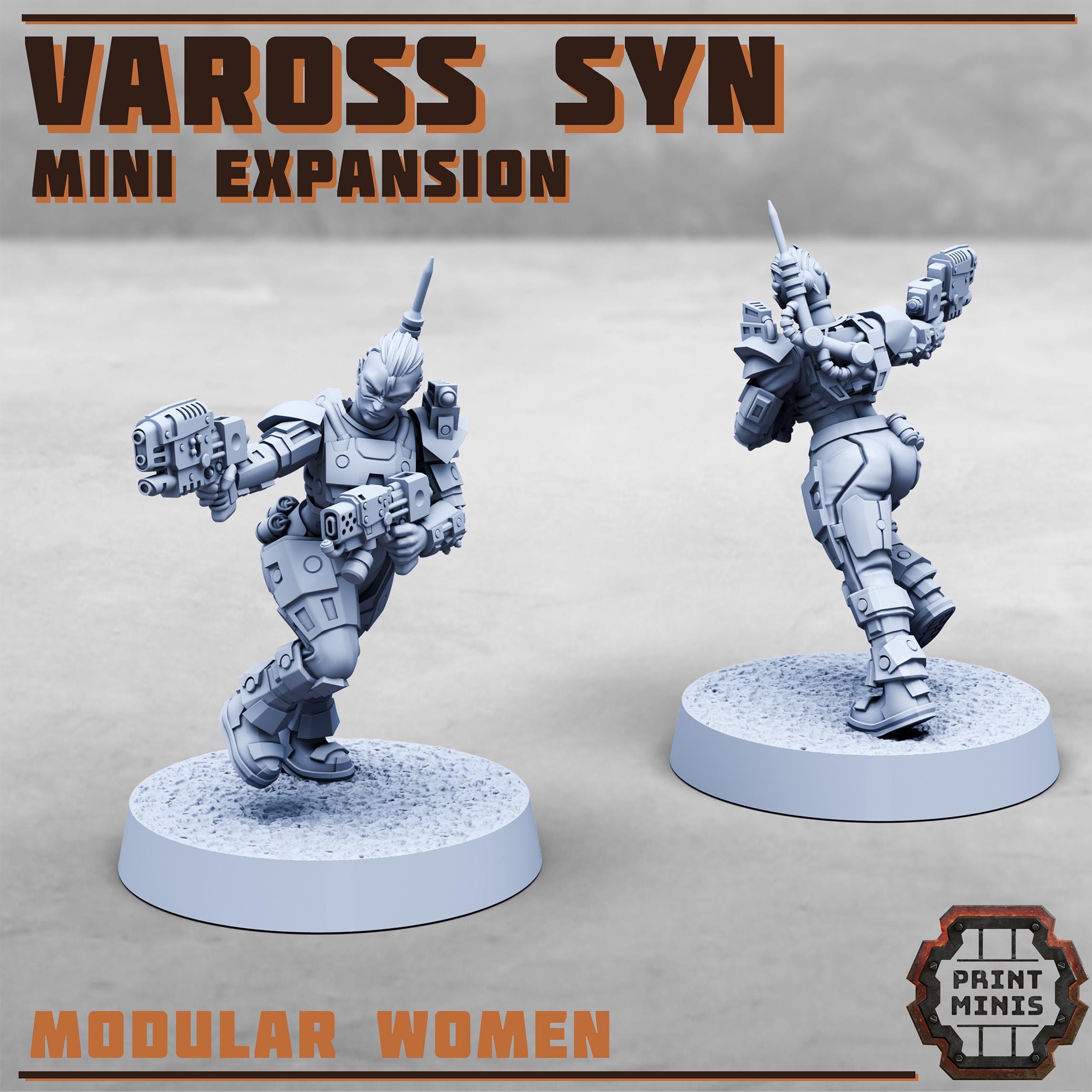Vaross Syn Mini Expansion from PrintMinis/6 Wargame, Tabletop Miniatures+ Bases