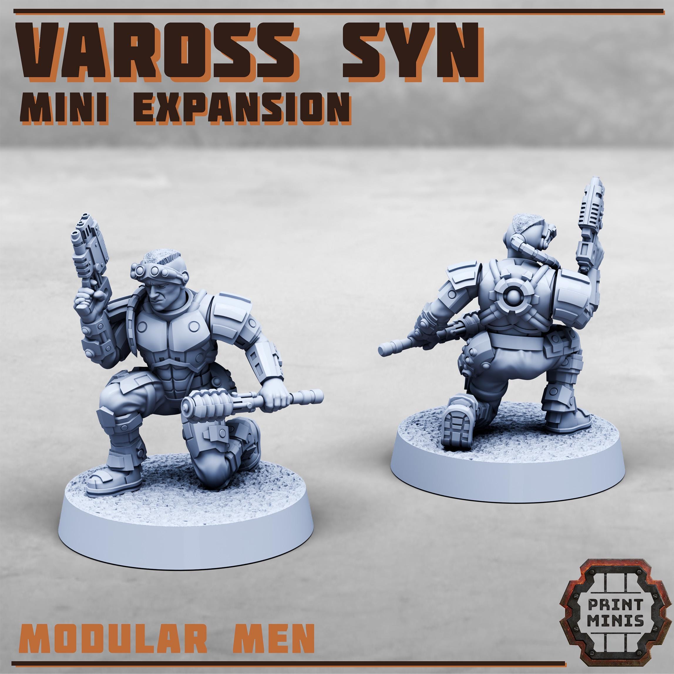 Vaross Syn Mini Expansion from PrintMinis/6 Wargame, Tabletop Miniatures+ Bases