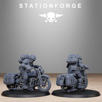 FreeGuard Bikers from StationForge/10 Tabletop, Wargame Miniatures +Gratis Bases