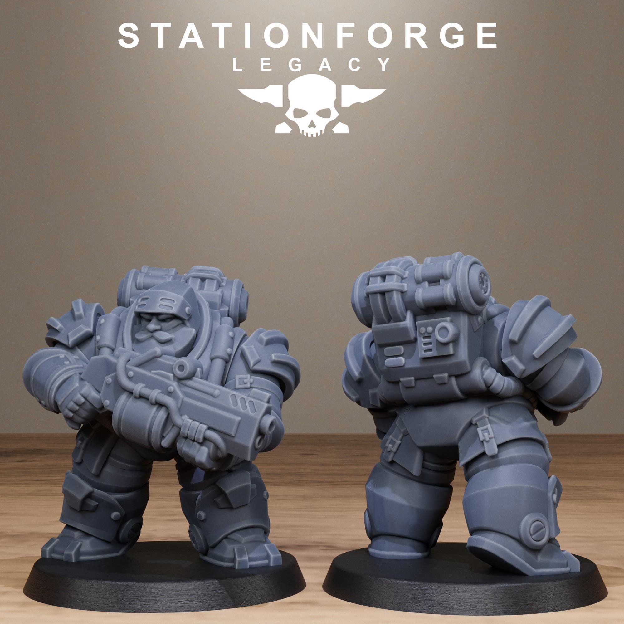 Ironvale Heavies from StationForgeLegacy/10 Miniatures +Gratis Bases