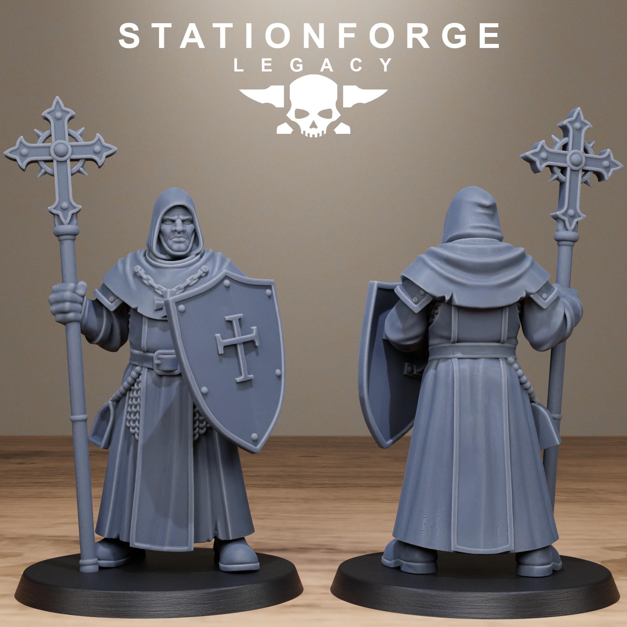 Thorncrest Priests from StationForgeLegacy/8 Miniatures +Gratis Bases