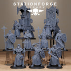 Thorncrest Priests from StationForgeLegacy/8 Miniatures +Gratis Bases