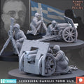 Schneider-Danglis 75mm Gun from Across the Realms, Wargame Miniature+ Gratis Base