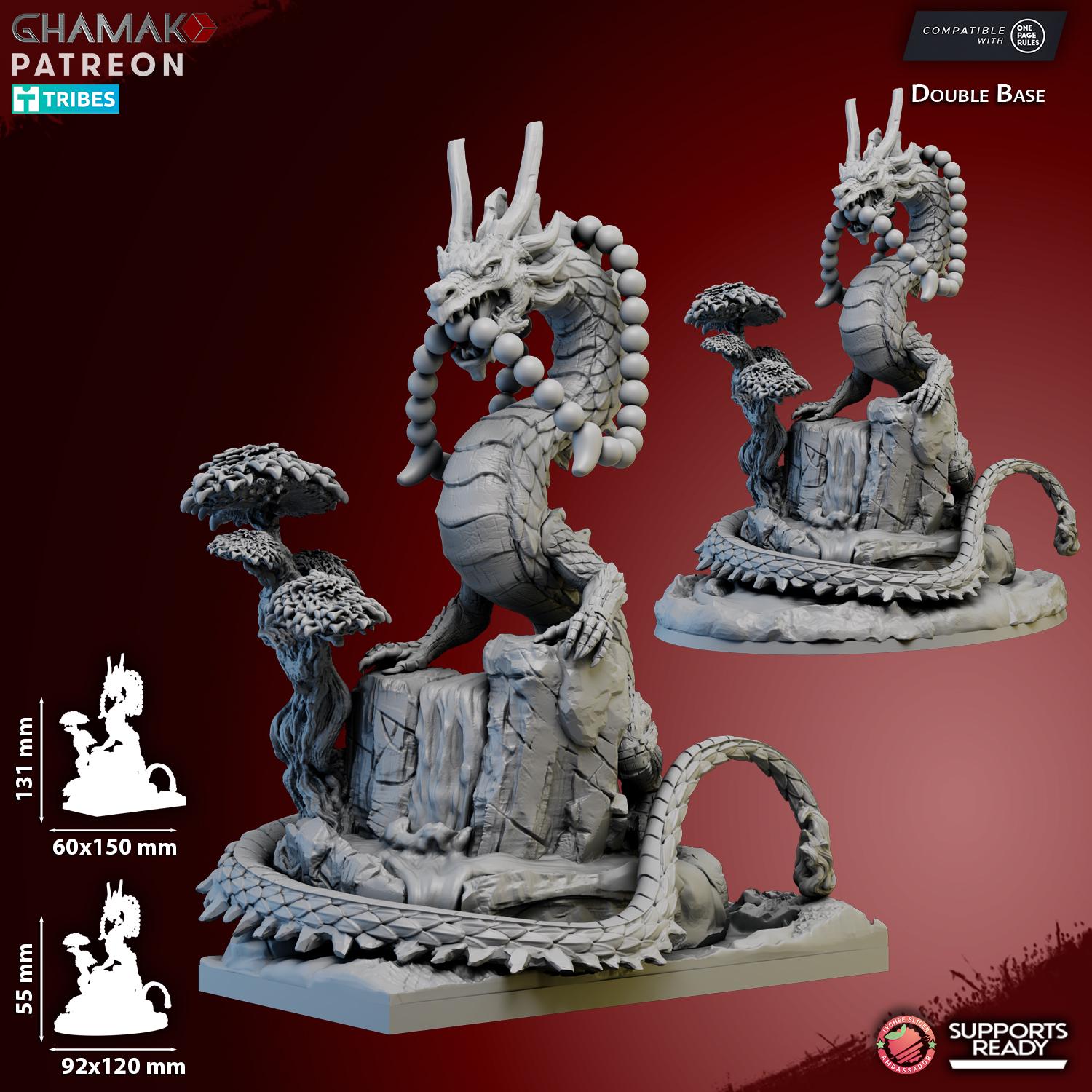 Earth Dragon full Set from Ghamak, 1 Wargame Miniature+ Gratis Base