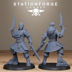 Thorncrest Hunters Sisters from StationForgeLegacy/10 Miniatures +Gratis Bases