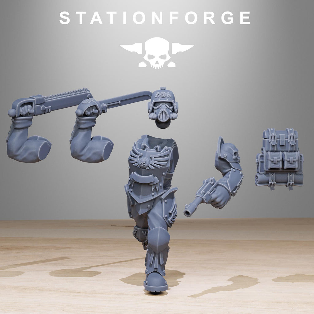 GrimGuard Elites from StationForge/12 Miniatures +Gratis Bases