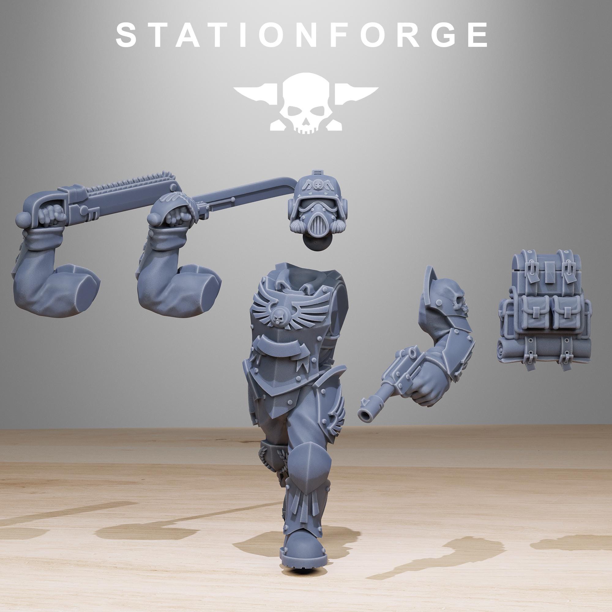GrimGuard Elites from StationForge/12 Miniatures +Gratis Bases