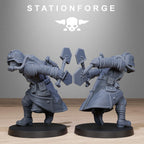 GrimGuard Shovel Fighters from StationForge/10 Miniatures +Gratis Bases