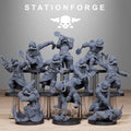 GrimGuard Shovel Fighters from StationForge/10 Miniatures +Gratis Bases