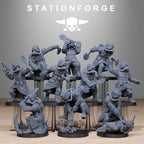 GrimGuard Shovel Fighters from StationForge/10 Miniatures +Gratis Bases
