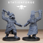GrimGuard Shovel Fighters from StationForge/10 Miniatures +Gratis Bases