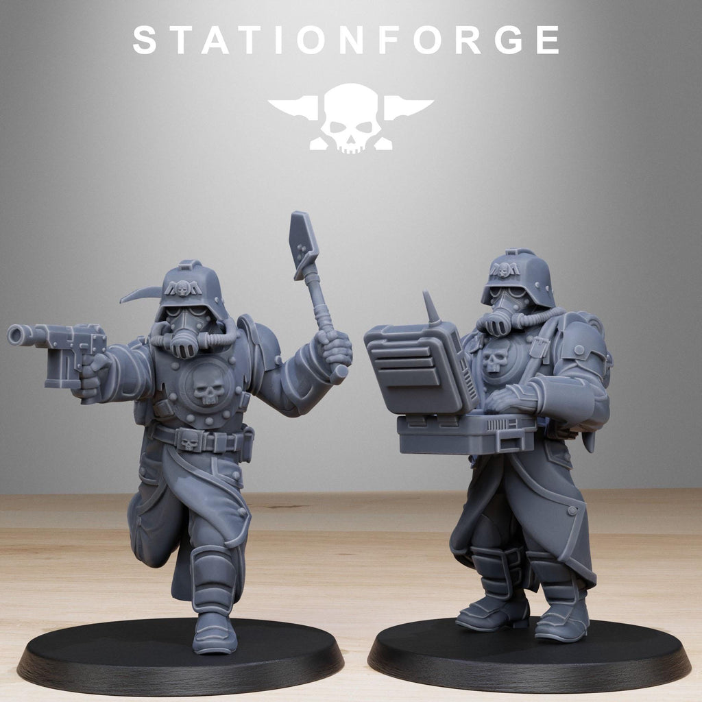 GrimGuard Bombardiers from StationForge/11 Miniatures +Gratis Bases