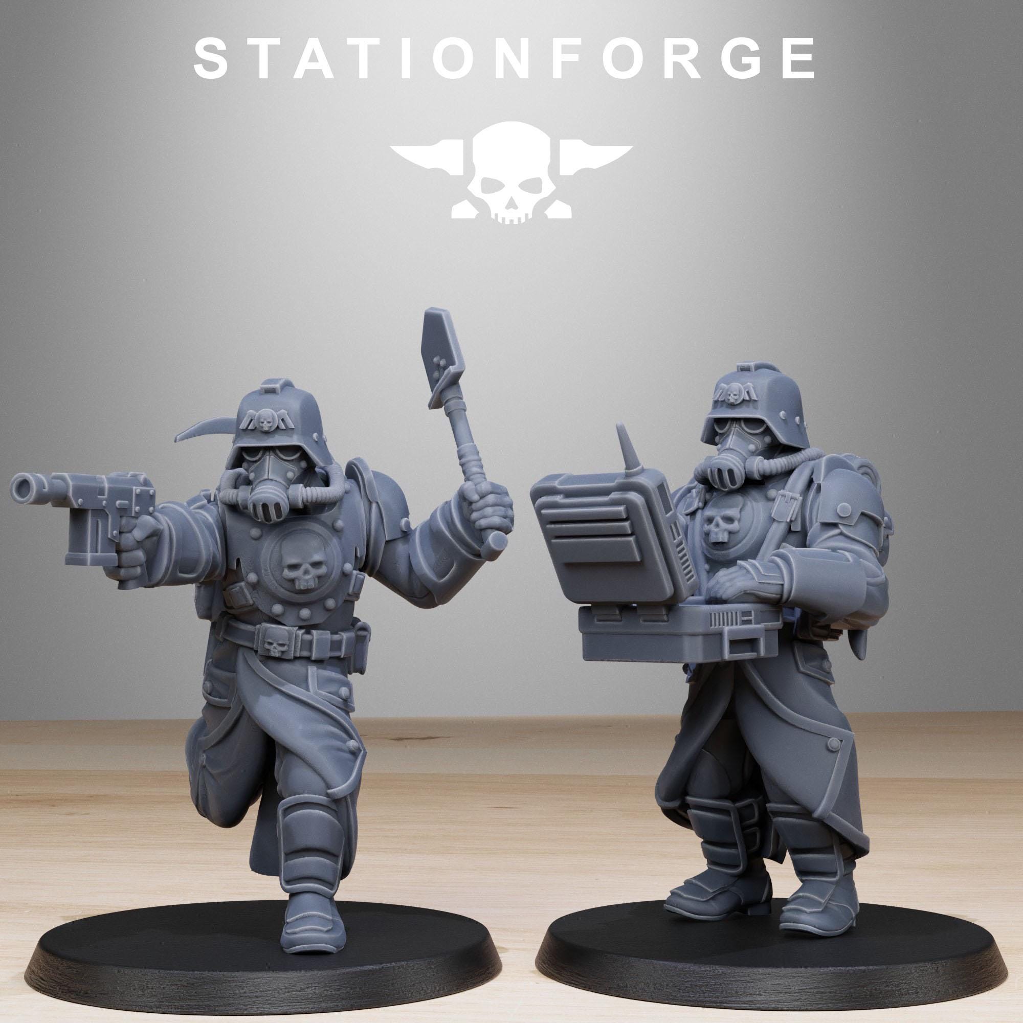 GrimGuard Bombardiers from StationForge/11 Miniatures +Gratis Bases