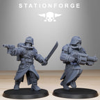 GrimGuard Bombardiers from StationForge/11 Miniatures +Gratis Bases