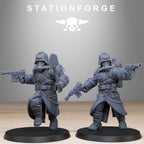GrimGuard Bombardiers from StationForge/11 Miniatures +Gratis Bases