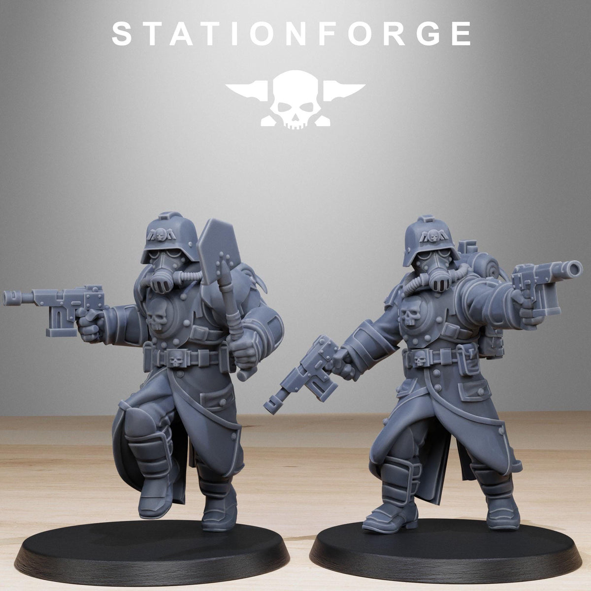 GrimGuard Bombardiers from StationForge/11 Miniatures +Gratis Bases