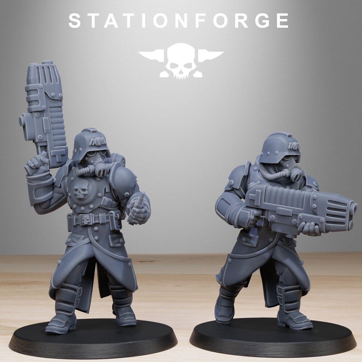 GrimGuard Bombardiers from StationForge/11 Miniatures +Gratis Bases