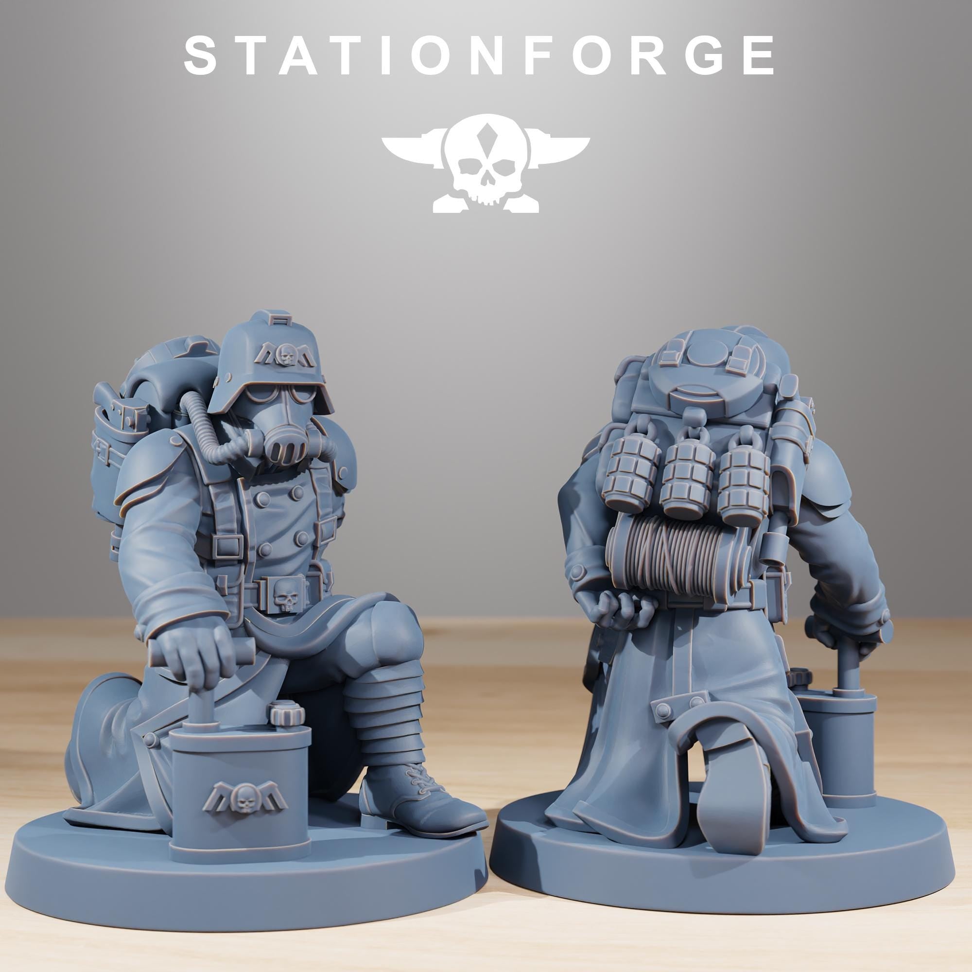 GrimGuard Acolytes  from StationForge/10 Miniatures +Gratis Bases