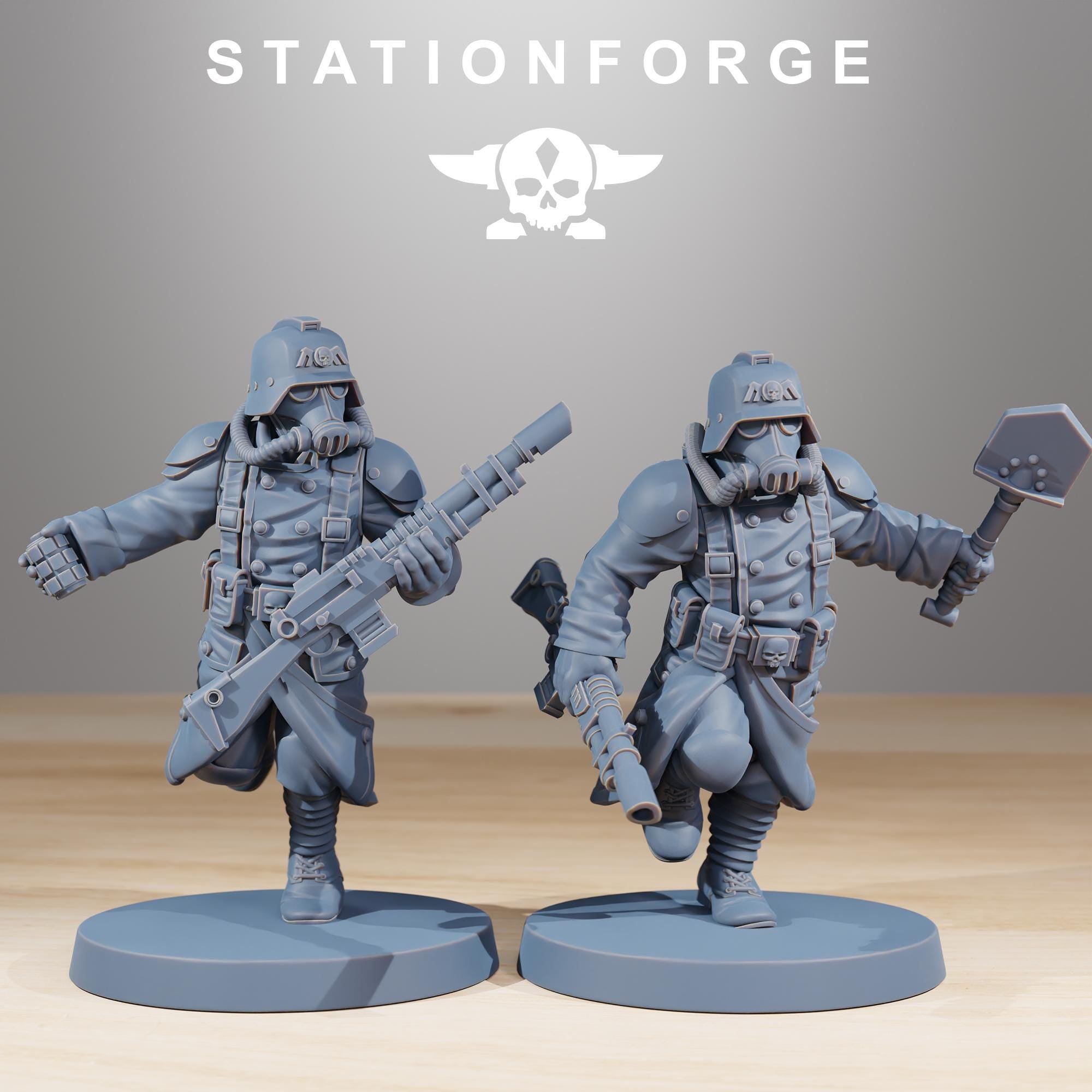 GrimGuard Acolytes  from StationForge/10 Miniatures +Gratis Bases