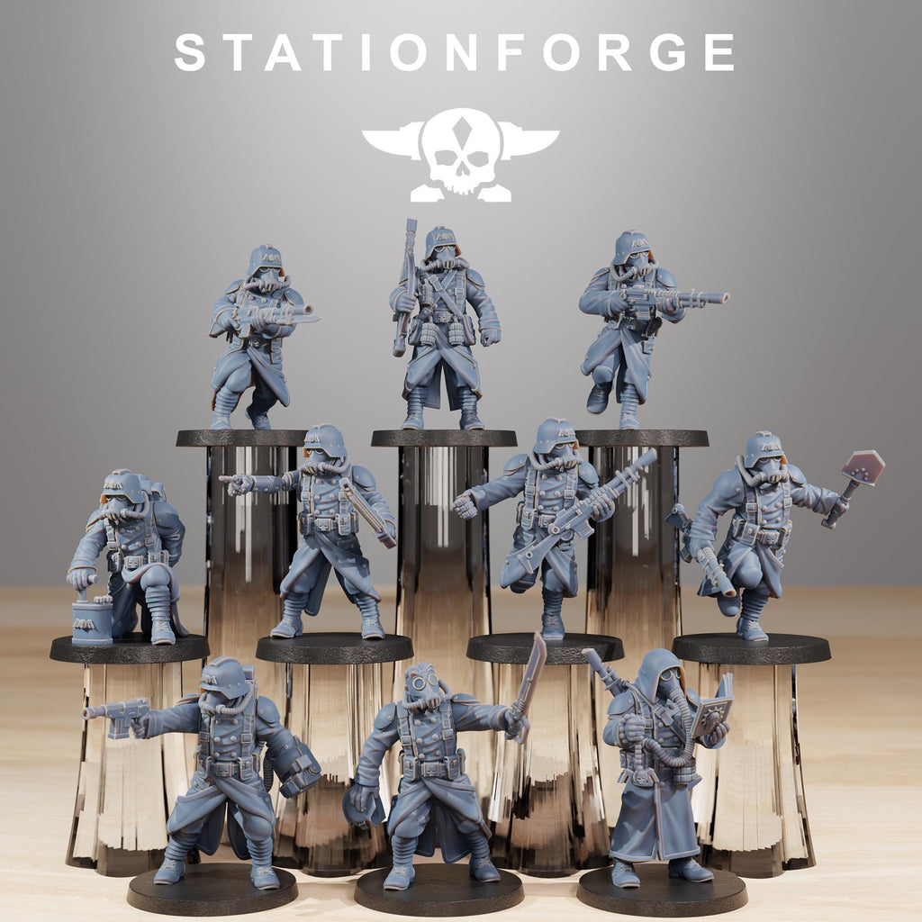 GrimGuard Acolytes  from StationForge/10 Miniatures +Gratis Bases