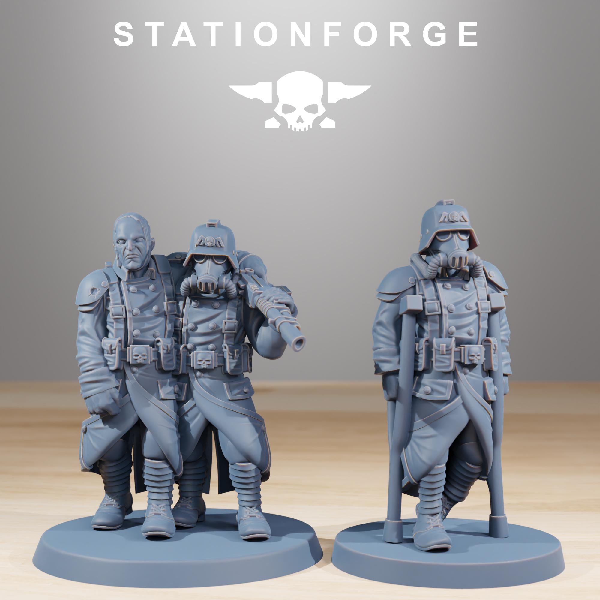 GrimGuard Casualties from StationForge/11 Miniatures +Gratis Bases