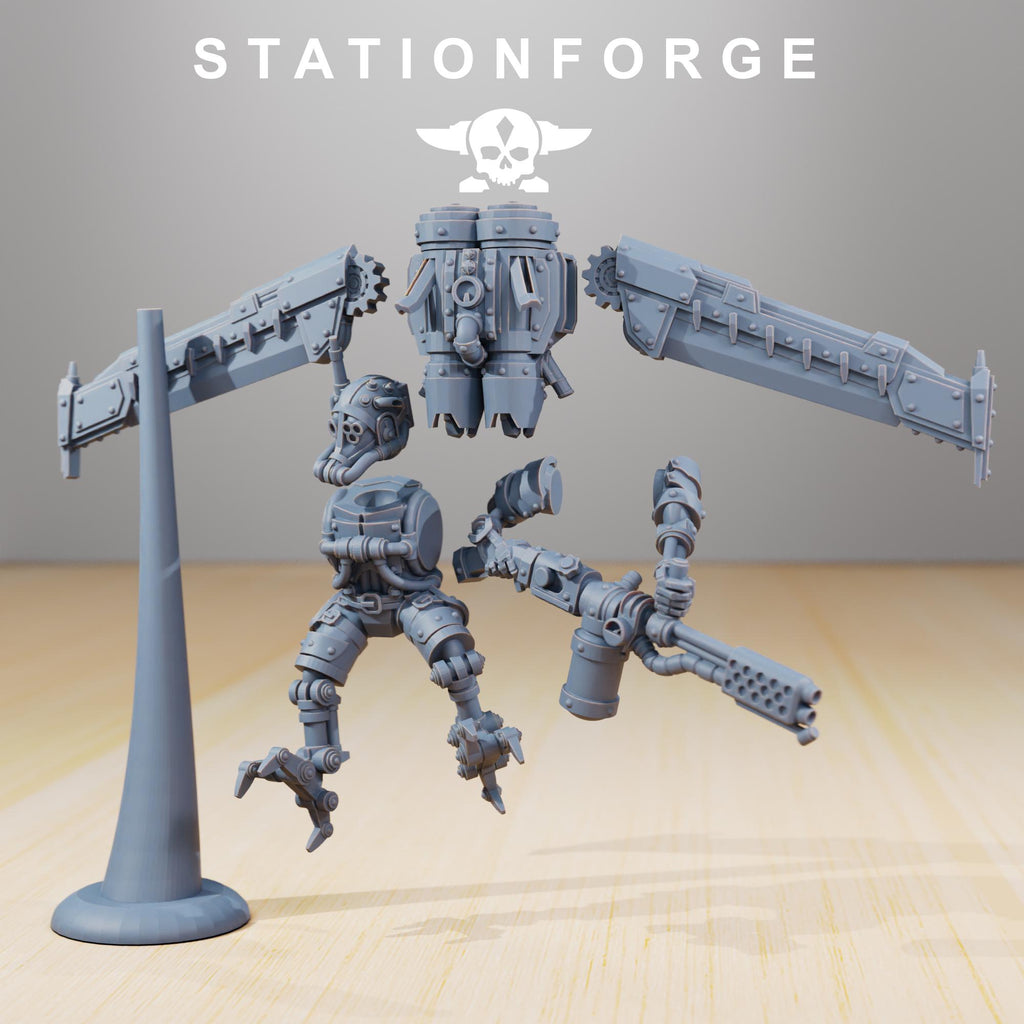 Scavenger Operators from StationForge/5 Miniatures +Gratis Bases