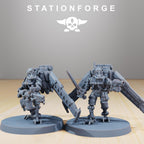 Scavenger Operators from StationForge/5 Miniatures +Gratis Bases