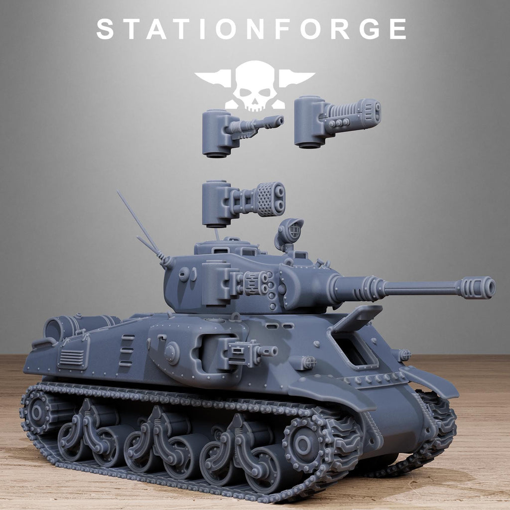 FreeGuard Battle Tank from StationForge/full set +Gratis Base