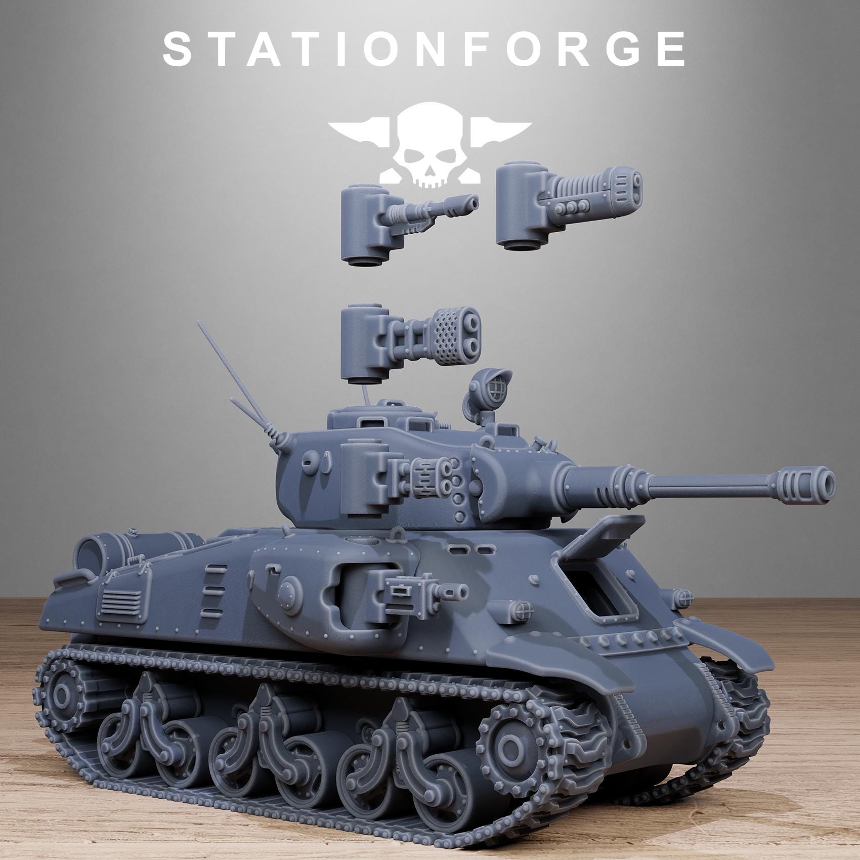FreeGuard Battle Tank from StationForge/full set +Gratis Base
