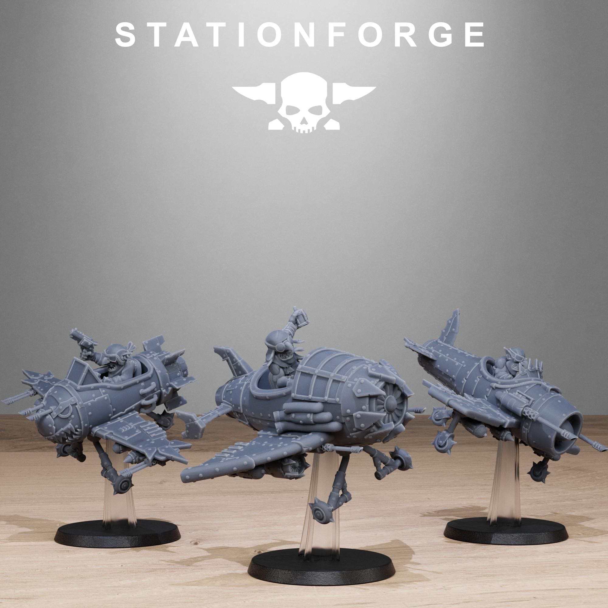 Orkaz Gobs Plane from StationForge/3 Miniatures +Gratis Bases