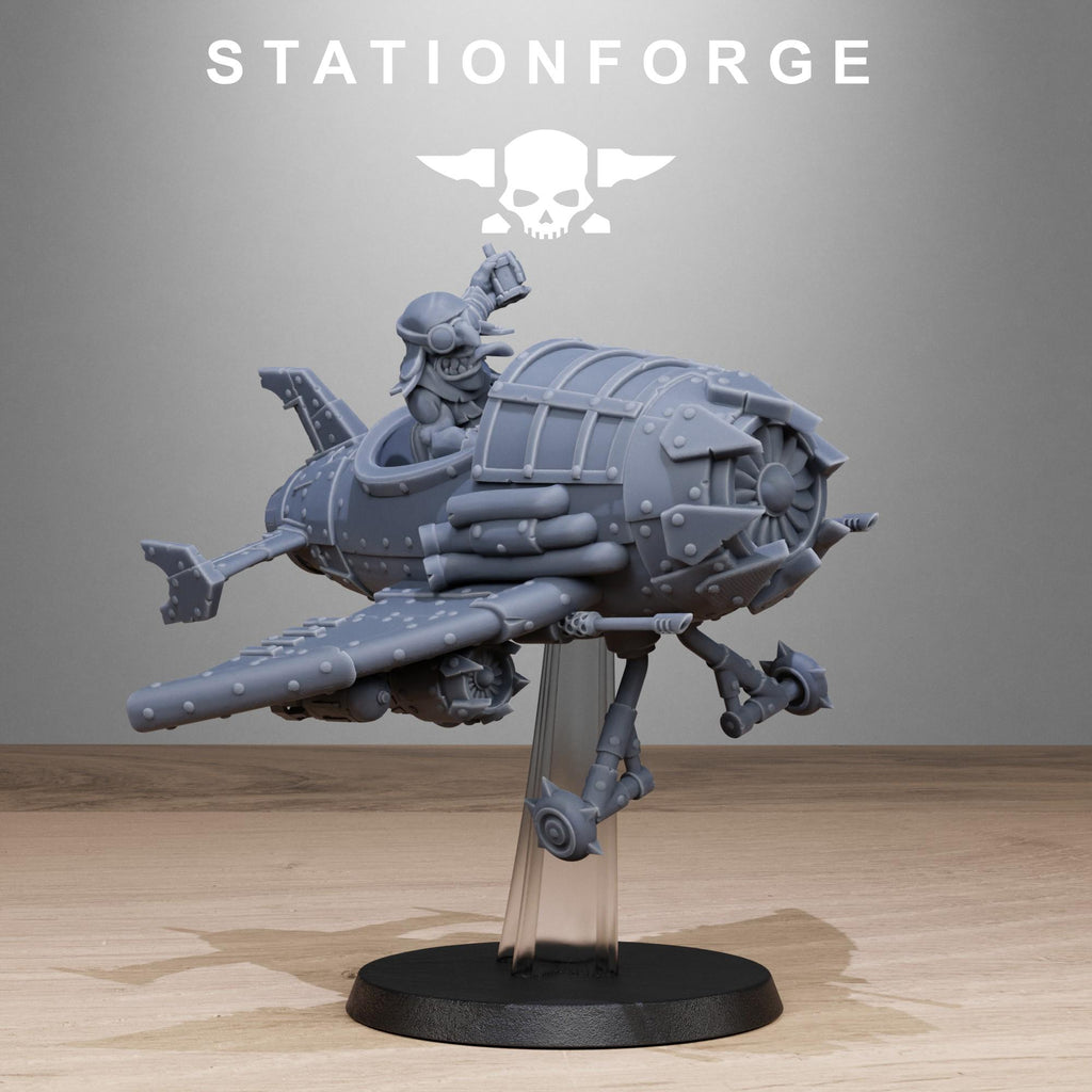 Orkaz Gobs Plane from StationForge/3 Miniatures +Gratis Bases