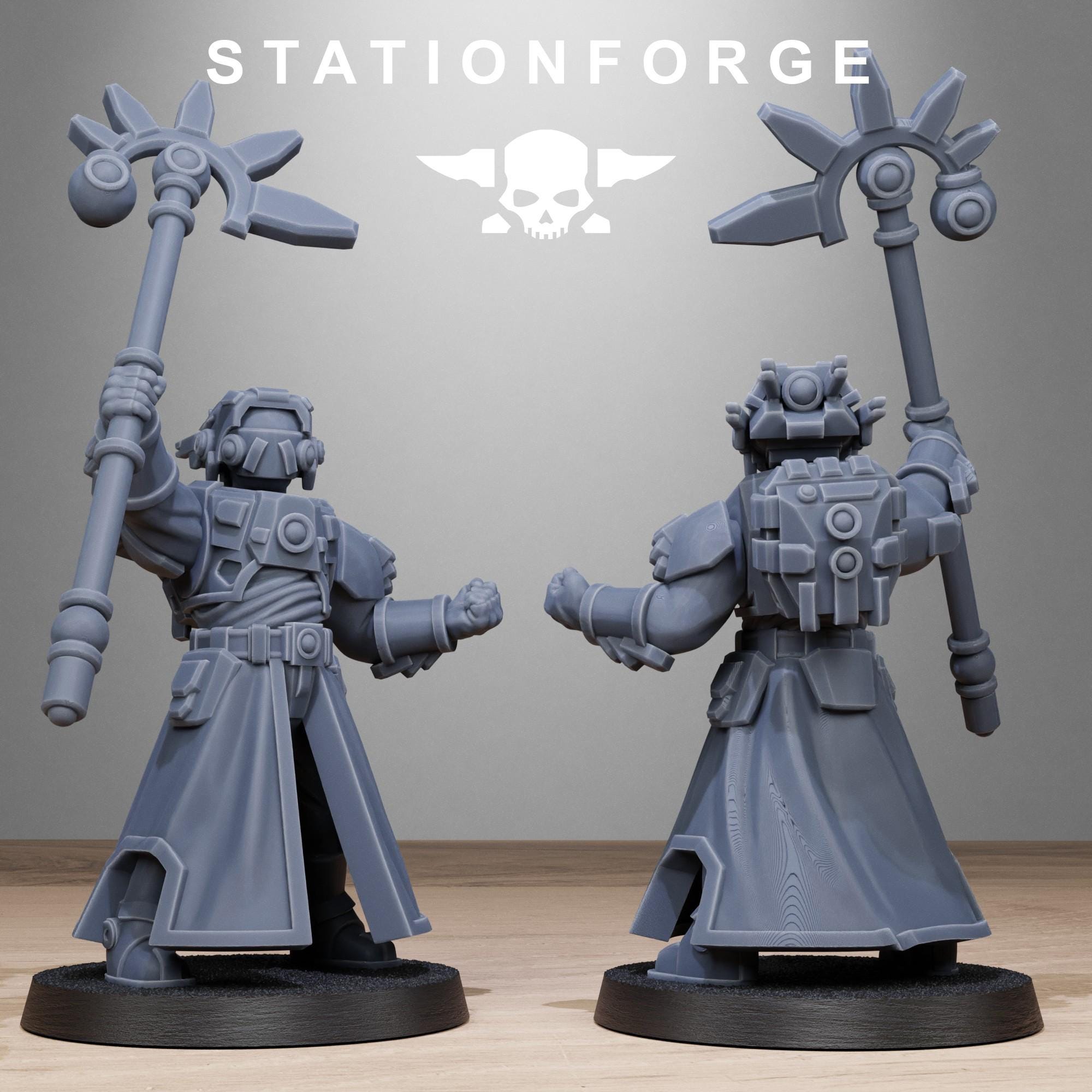 Tarion Priests from StationForge/10 Miniatures +Gratis Bases