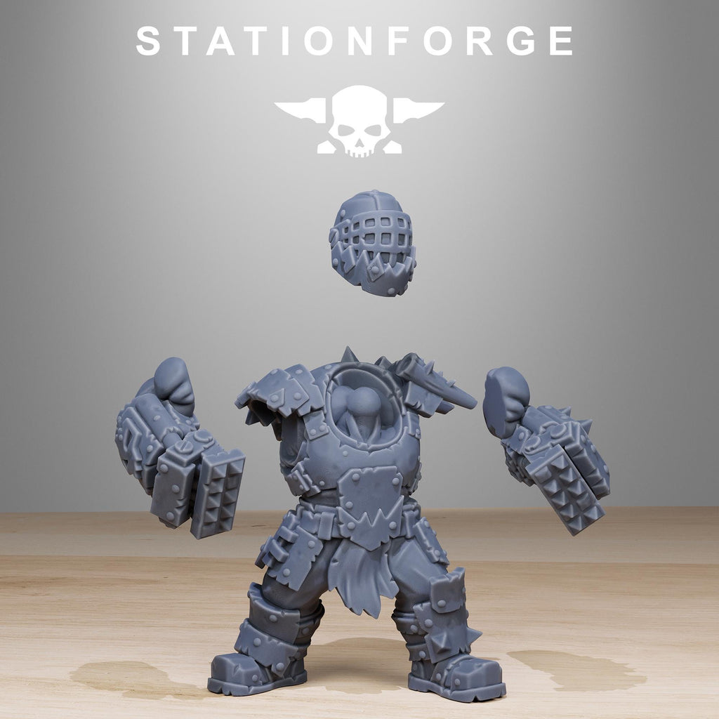 Orkaz Smasherz from StationForge/8 Miniatures +Gratis Bases