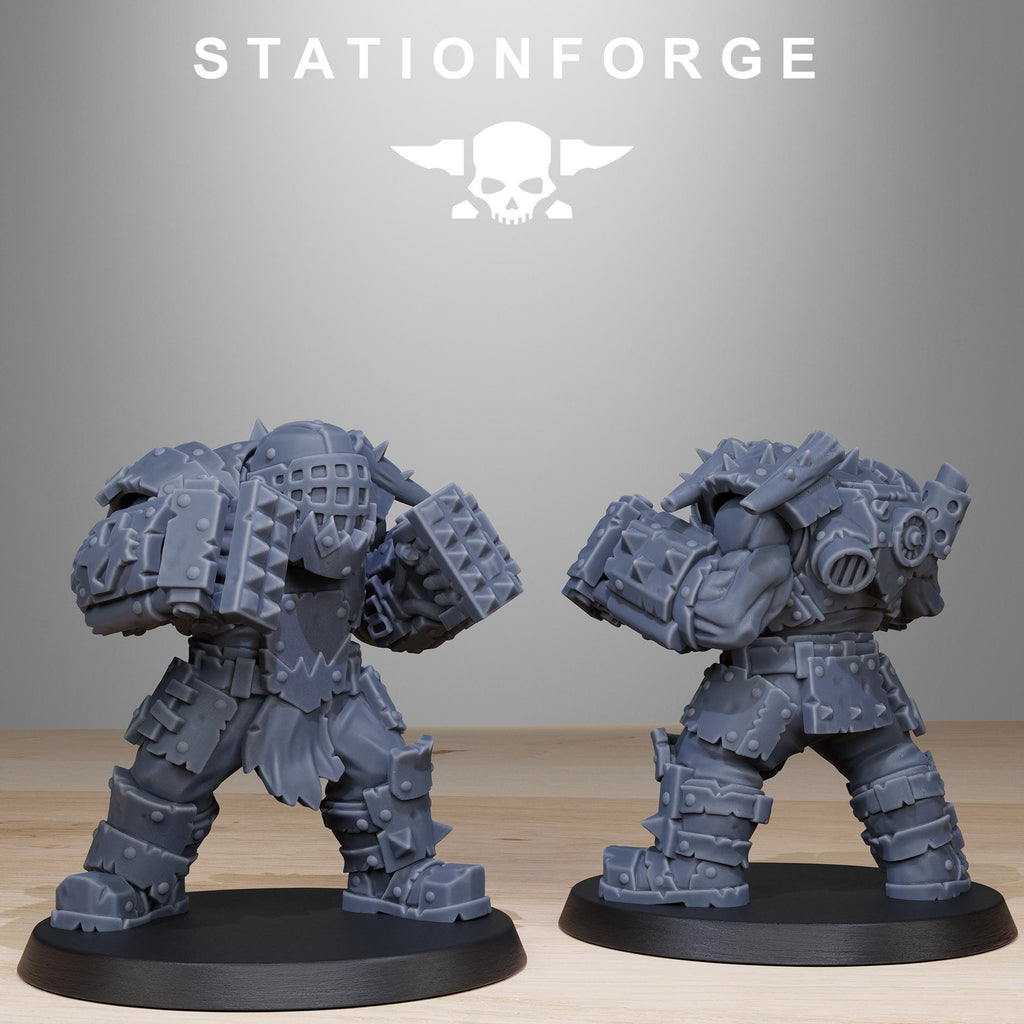 Orkaz Smasherz from StationForge/8 Miniatures +Gratis Bases