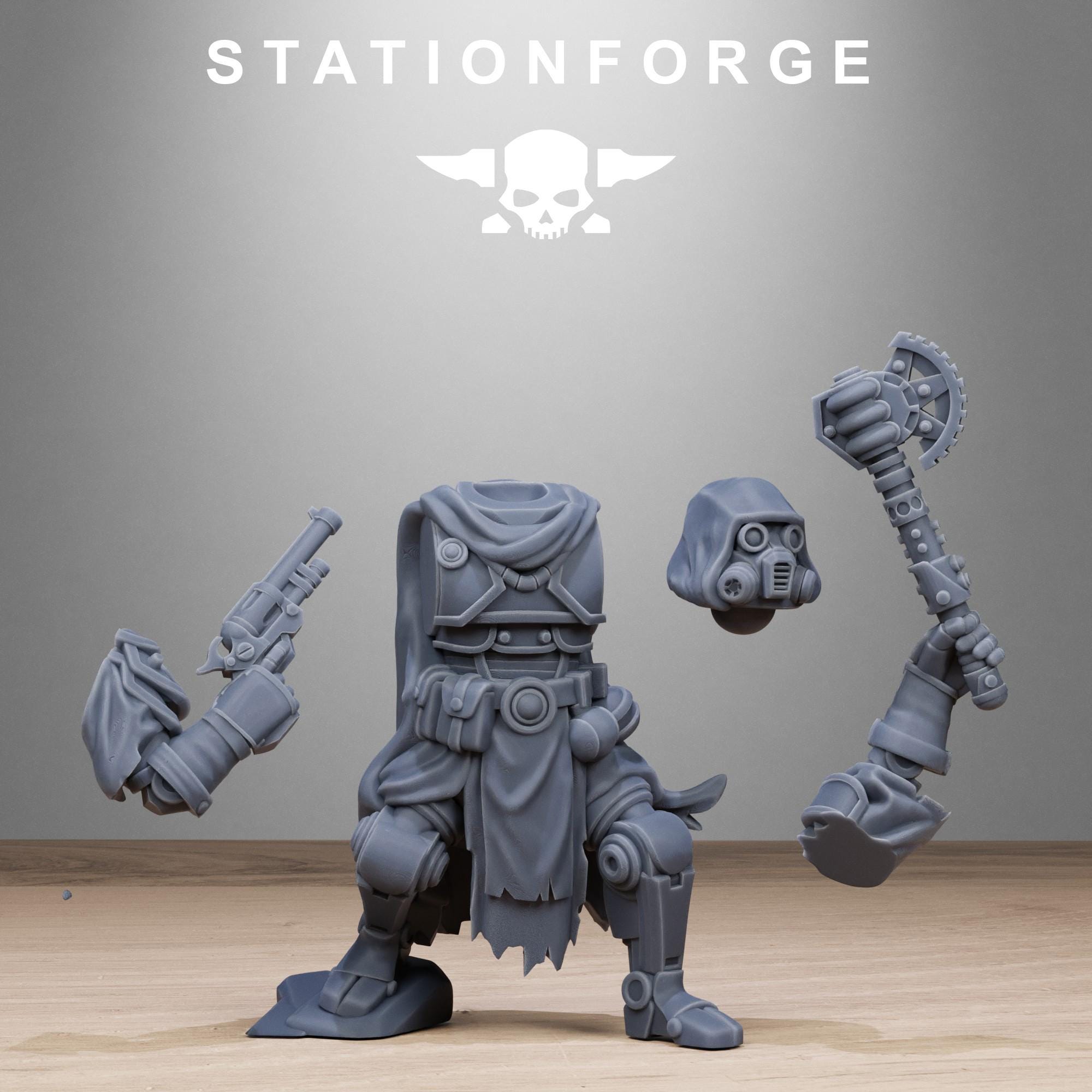 Scavenger Tech Magicians from StationForge/10 Miniatures +Gratis Bases