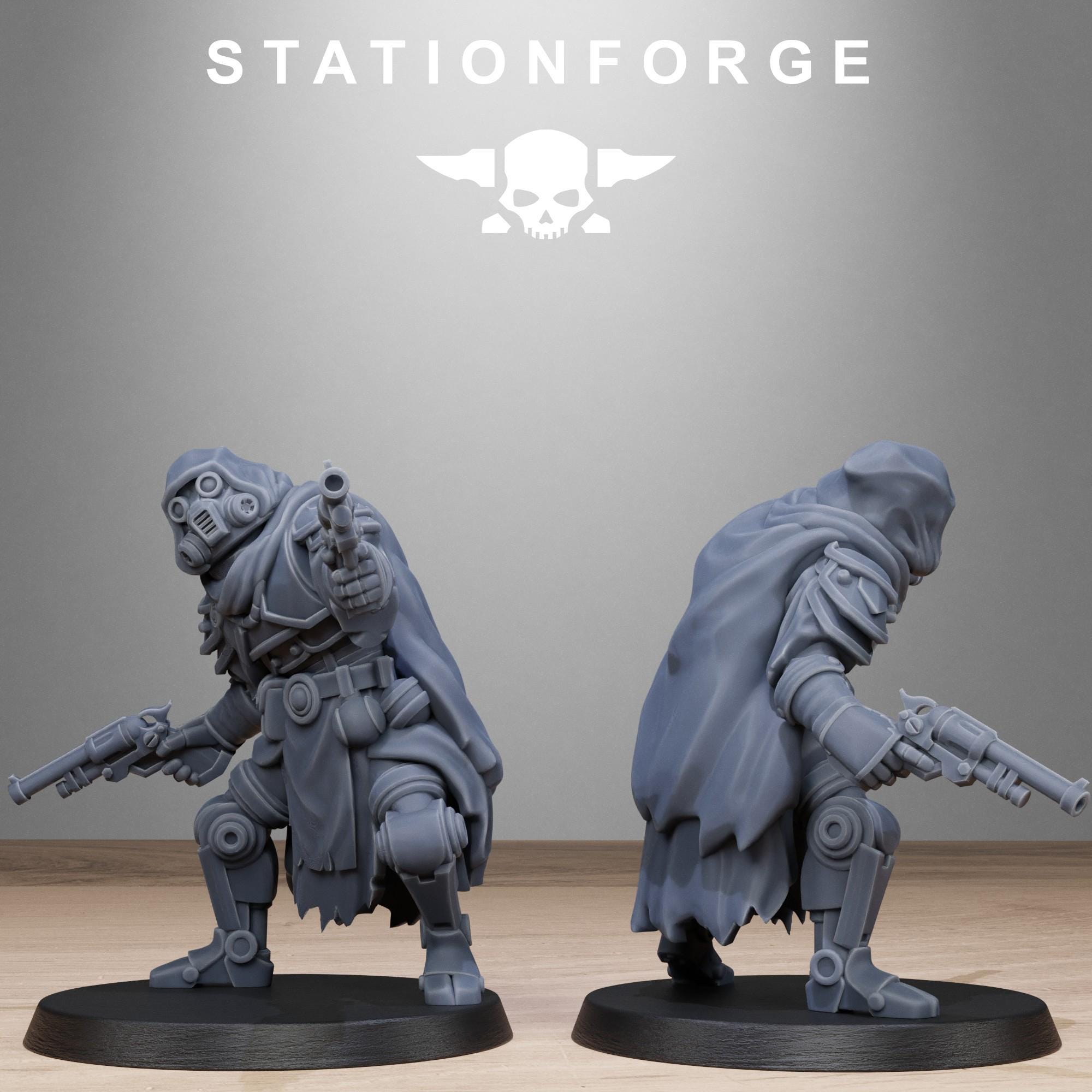Scavenger Tech Magicians from StationForge/10 Miniatures +Gratis Bases