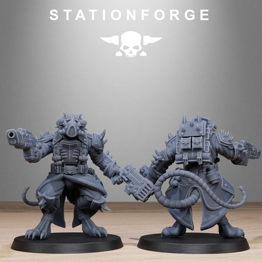 Corrupted Guard Raticus from StationForge/10 Miniatures +Gratis Bases