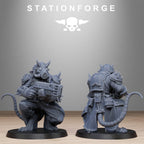 Corrupted Guard Raticus from StationForge/10 Miniatures +Gratis Bases