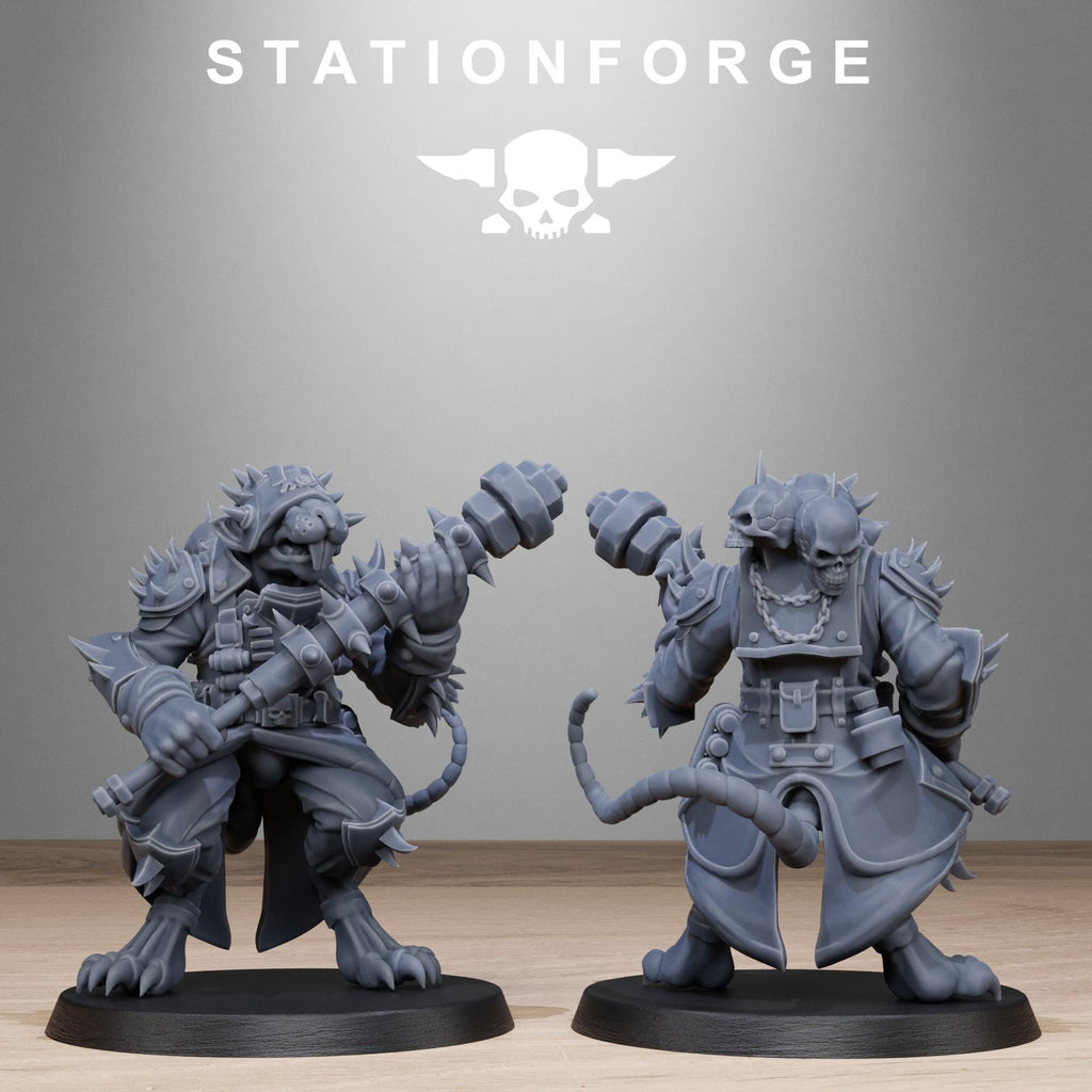 Corrupted Guard Raticus from StationForge/10 Miniatures +Gratis Bases