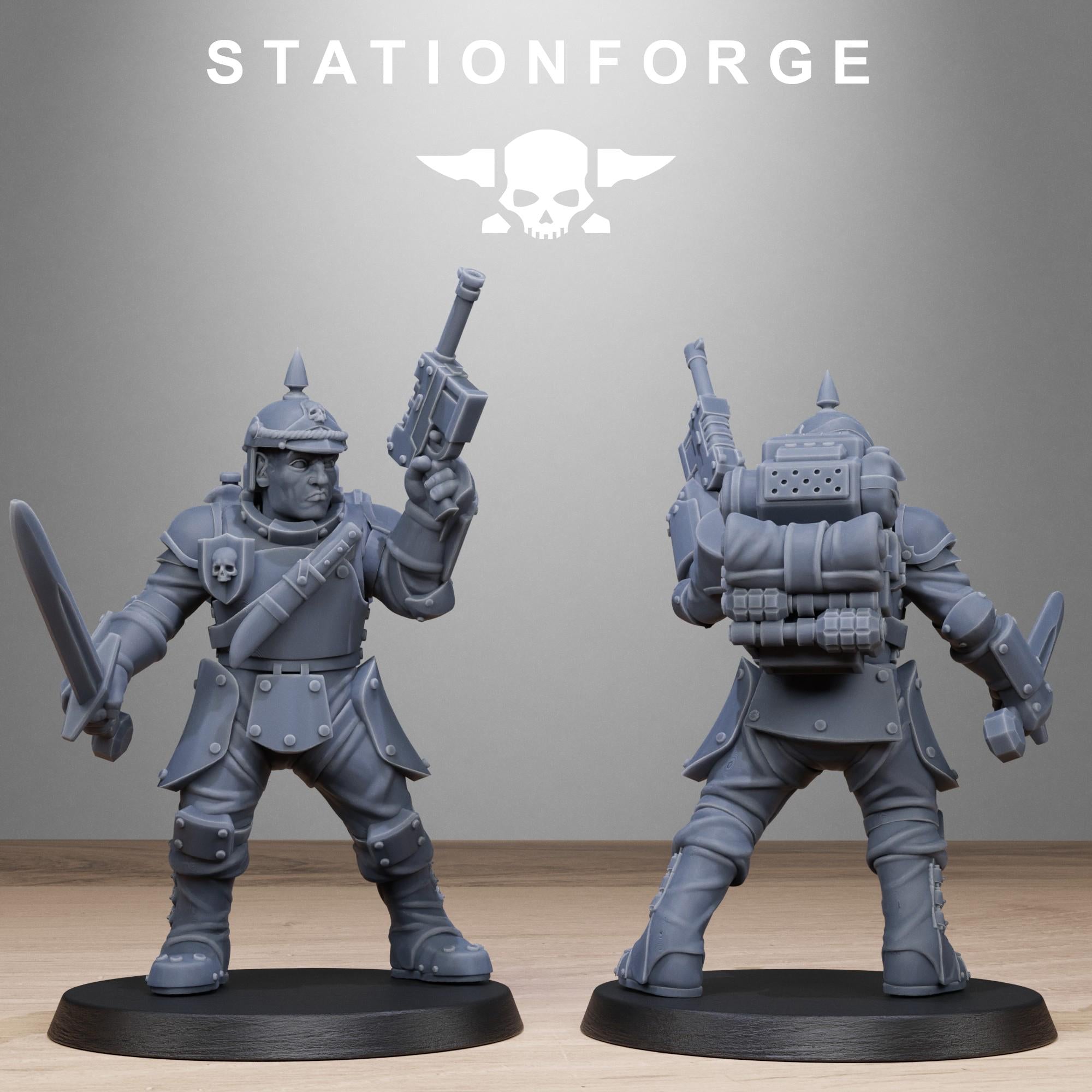 RoyalGuard Bastioners from StationForge/10 Miniatures +Gratis Bases