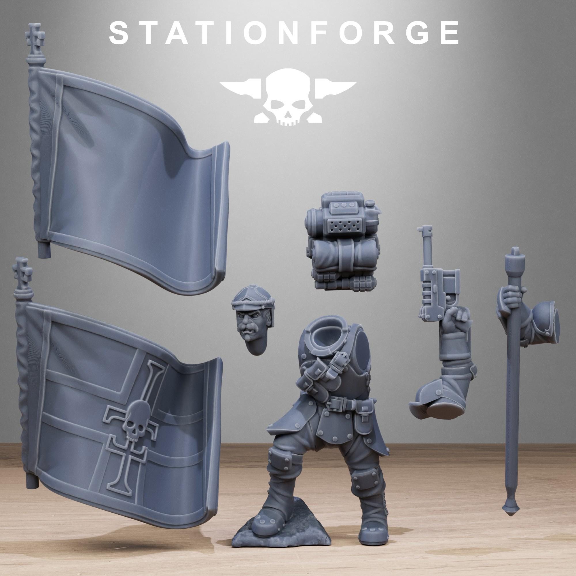 RoyalGuard Bastioners from StationForge/10 Miniatures +Gratis Bases