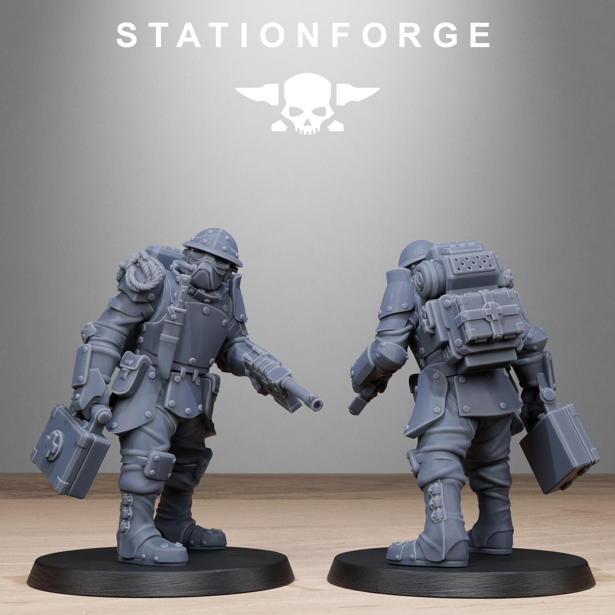 RoyalGuard Bastioners from StationForge/10 Miniatures +Gratis Bases