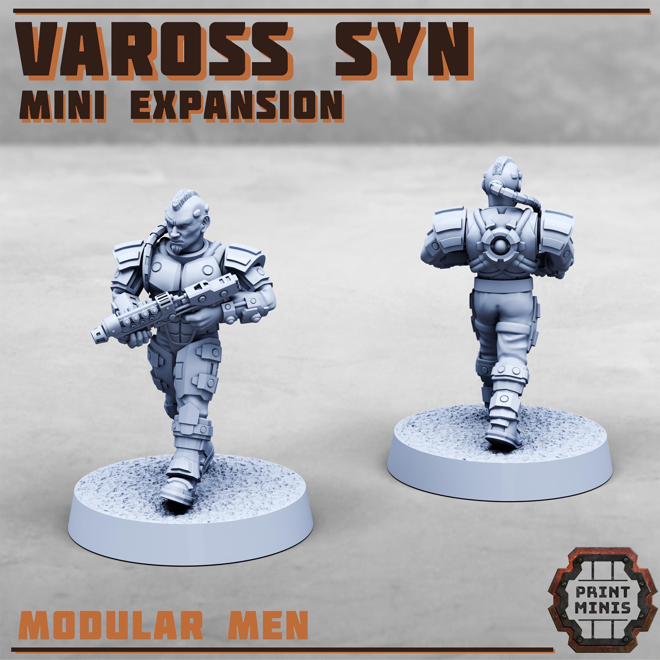 Vaross Syn Mini Expansion from PrintMinis/6 Wargame, Tabletop Miniatures+ Bases