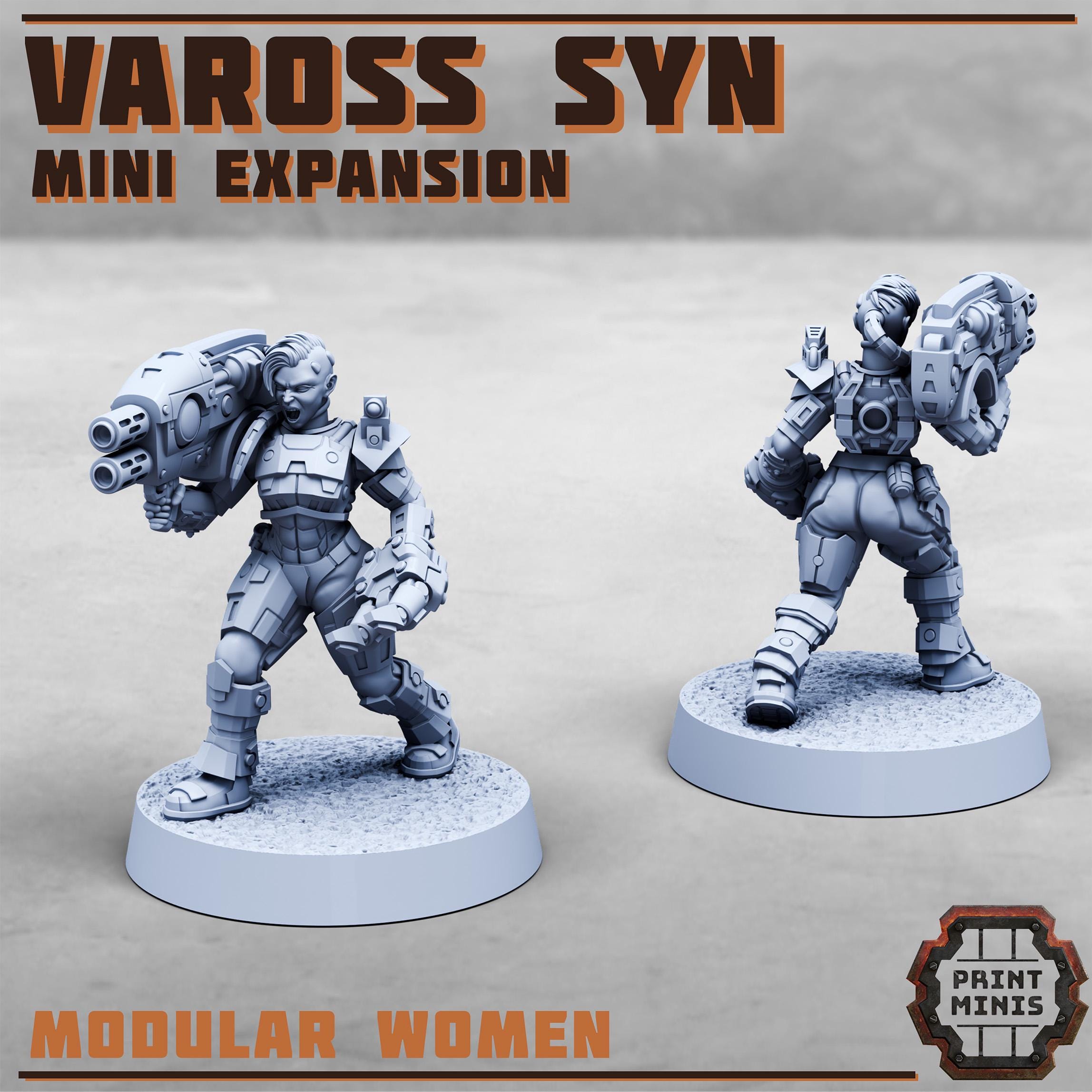 Vaross Syn Mini Expansion from PrintMinis/6 Wargame, Tabletop Miniatures+ Bases