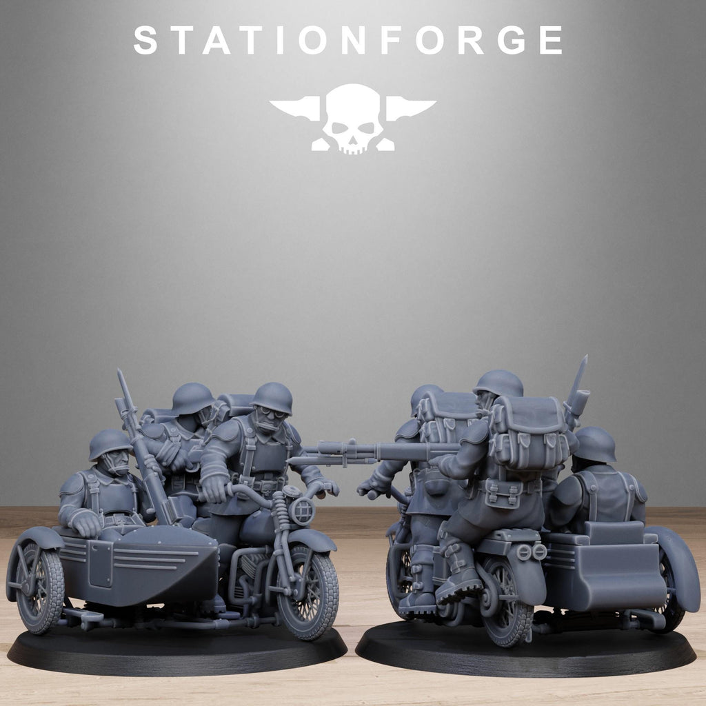 FreeGuard Bikers from StationForge/10 Tabletop, Wargame Miniatures +Gratis Bases