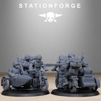 FreeGuard Bikers from StationForge/10 Tabletop, Wargame Miniatures +Gratis Bases