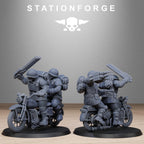 FreeGuard Bikers from StationForge/10 Tabletop, Wargame Miniatures +Gratis Bases